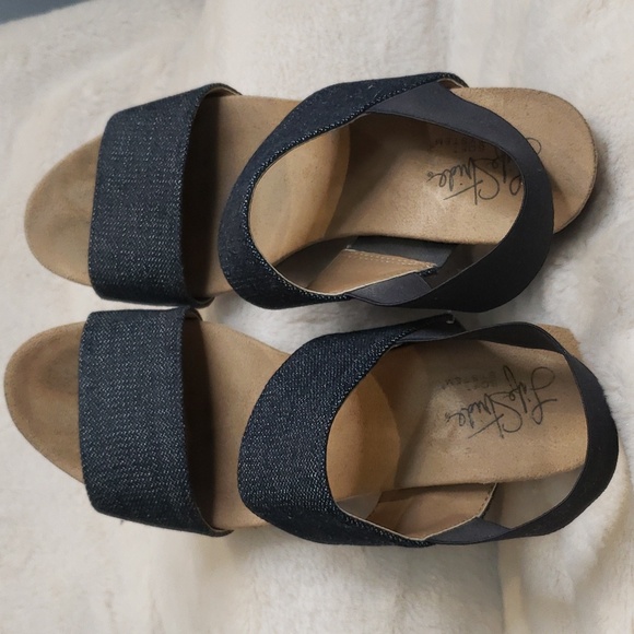 Life Stride Navy Blue Wedges - Picture 4 of 6